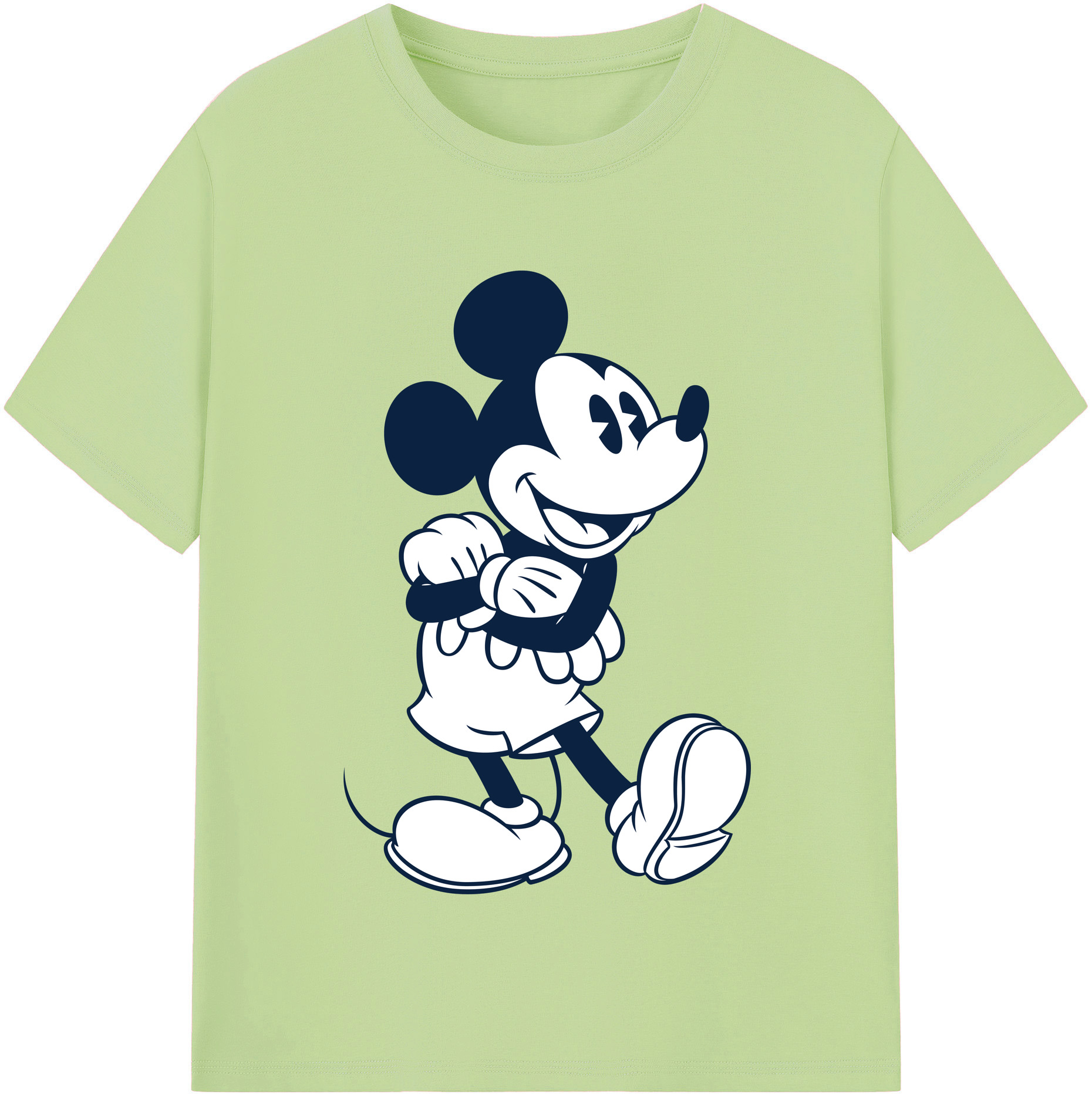 （画像用） ミッキーマウス Mickey Mouse 綿100％半袖Tシャツ（フロントプリント）